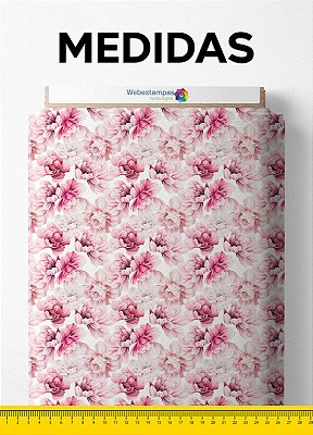 Tecido Veludo Suede Estampa Digital Floral 141 com 1,40m de Largura