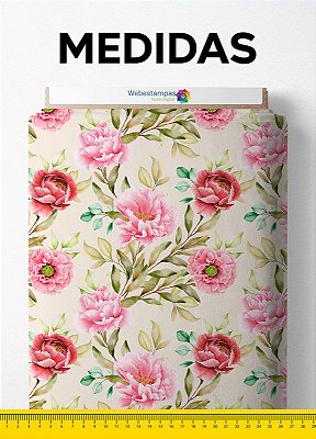 Tecido Veludo Suede Estampa Digital Floral 202 com 1,40m de Largura