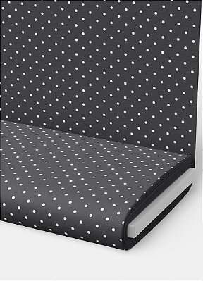 Tecido Veludo Suede Estampa Digital Bolinhas Fundo Cinza 1,40m de Largura