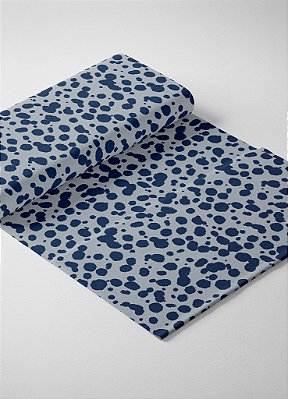 Tecido Veludo Suede Estampa Digital Onça Azul 1,40m de Largura