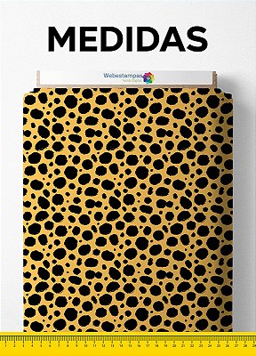 Tecido Veludo Suede Estampa Digital Onça 1,40m de Largura