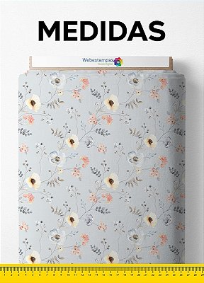 Tecido Tricoline Estampa Digital Floral 85 com 1,50m de Largura