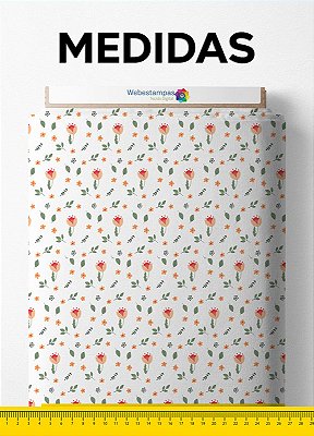 Tecido Tricoline Estampa Digital Floral 215 com 1,50m de Largura