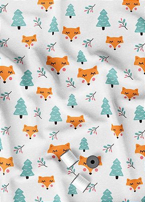 Tecido Micropercal Estampa Digital Fox 1,55m de Largura