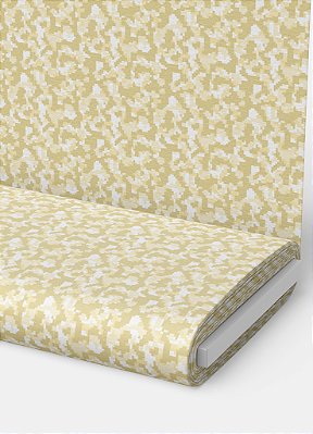 Tecido Micropercal Estampa Digital Camuflado Pixel Amarelo 1,55m de Largura