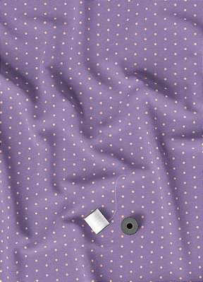 Tecido Micropercal Estampa Digital Poa Mini Rosa Fundo Lilas 1,55m de Largura