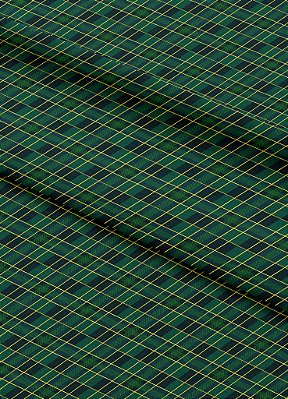 Tecido Micropercal Estampa Digital Quadros e Linhas Verde e Azul 1,55m de Largura