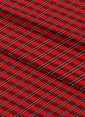 Tecido Micropercal Estampa Digital Xadrez Vermelho Preto e Branco 1,55m de Largura