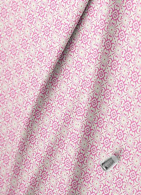 Tecido Micropercal Estampa Digital Arabesco Rosa Sol 1,55m de Largura