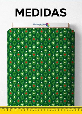 Tecido Micropercal Estampa Digital Bolinhas Natal 1,55m de Largura