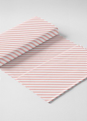 Tecido Micropercal Estampa Digital Linha Rose e Branco 1,55m de Largura
