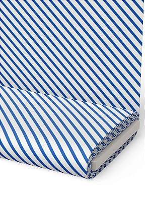 Tecido Micropercal Estampa Digital Linhas Azul e Branco 1,55m de Largura