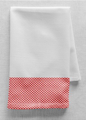 Tecido Micropercal Estampa Digital Xadrez Vermelho 1,55m de Largura