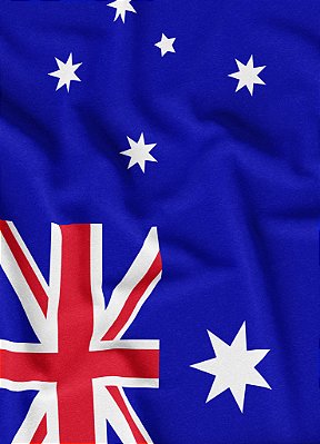 Tecido Micropercal Estampa Digital Bandeira da Austrália 1,55m de Largura