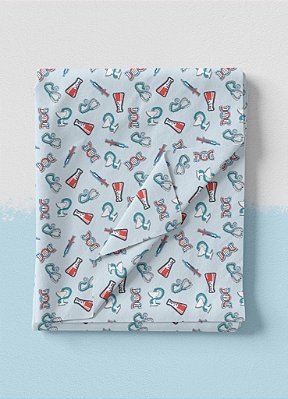 Tecido Oxford Estampa Digital Saúde 6 com 1,55m de Largura