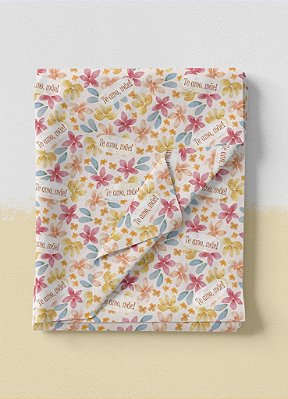 Tecido Veludo Suede Estampa Digital Dia das Mães 6 1,40m de Largura