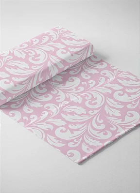 Tecido Tricoline Estampa Digital Arabesco Rosa 1,55 de Largura