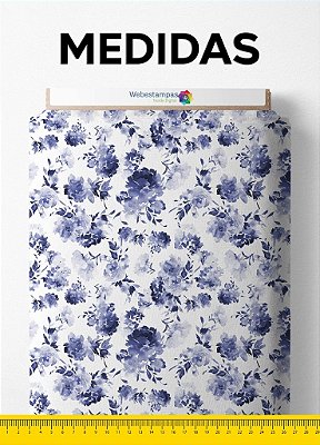 Tecido Tricoline Estampa Digital Floral 100 com 1,55m de Largura