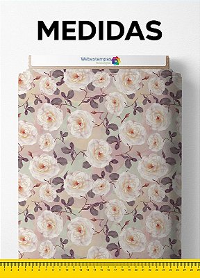 Tecido Tricoline Estampa Digital Floral 15 com 1,55m de Largura