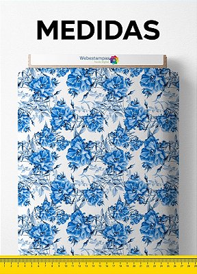 Tecido Tricoline Estampa Digital Floral 24 com 1,55m de Largura