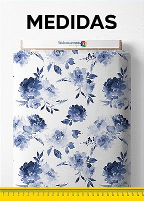Tecido Tricoline Estampa Digital Floral 94 com 1,55m de Largura