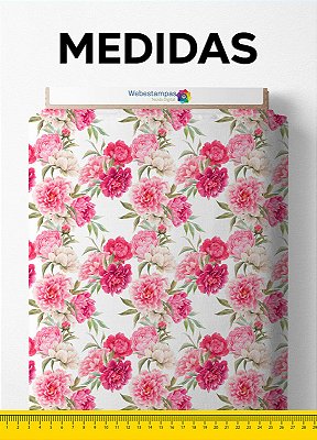 Tecido Tricoline Estampa Digital Floral 167 com 1,55m de Largura