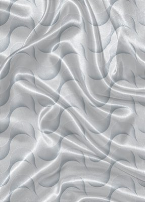Tecido Cetim Estampa Digital Ondas 3D 1,40m de Largura