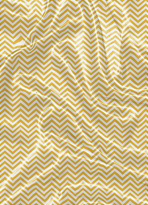 Tecido Cetim Estampa Digital Chevron Amarelo 1,40m de Largura