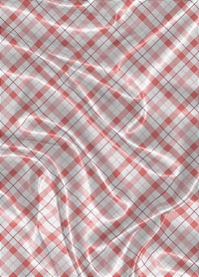 Tecido Cetim Estampa Digital Xadrez Tradicinal Vermelho 1,40m de Largura