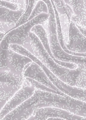 Tecido Cetim Estampa Digital Folhinhas Fundo Rosa 1,40 de Largura