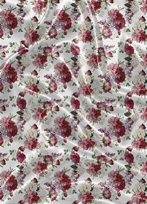 Tecido Cetim Estampa Digital Floral 69 com 1,40m de Largura