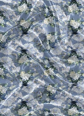 Tecido Cetim Estampa Digital Floral 196 com 1,40m de Largura