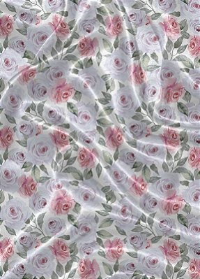 Tecido Cetim Estampa Digital Floral 197 com 1,40m de Largura