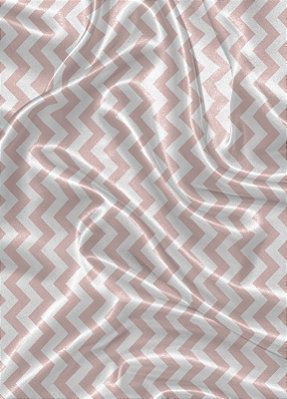 Tecido Cetim Estampa Digital Chevron Rosa 1,40m de Largura