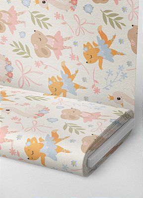 Tecido Cotton Estampa Digital Balé Dos Animais 1,60m de Largura
