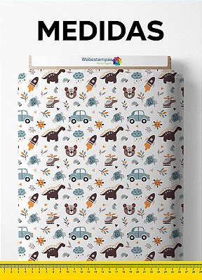 Tecido Cotton Estampa Digital Boy 1,60m de Largura