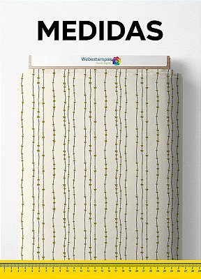 Tecido Cotton Estampa Digital Caminho Estrelado Amarelo 1,60m de Largura