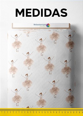 Tecido Cotton Estampa Digital Dancer 1,60m de Largura