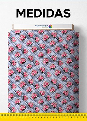 Tecido Cotton Estampa Digital Floral 151 com 1,60m de Largura