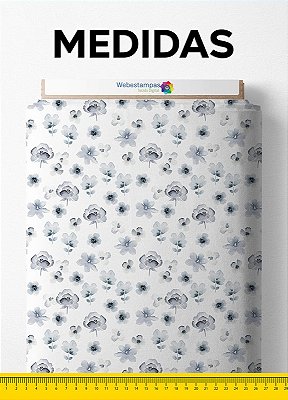 Tecido Cotton Estampa Digital Floral 96 com 1,60m de Largura