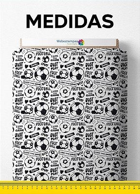 Tecido Cotton Estampa Digital Football 1,60m de Largura