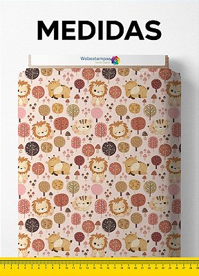 Tecido Cotton Estampa Digital Savana Baby 1,60m de Largura