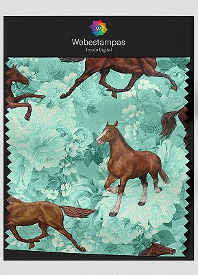 Tecido Microfibra Estampa Digital Horse 1,55m de Largura