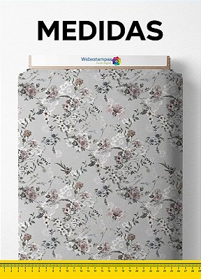 Tecido Microfibra Estampa Digital Floral 306 com 1,55m de Largura