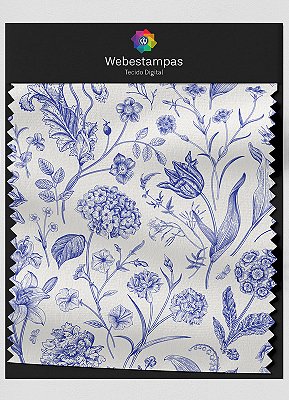 Tecido Microfibra Estampa Digital Floral 308 com 1,55m de Largura