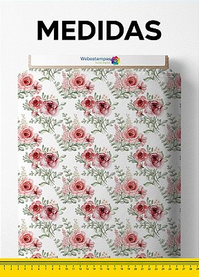 Tecido Microfibra Estampa Digital Floral 324 com 1,55m de Largura