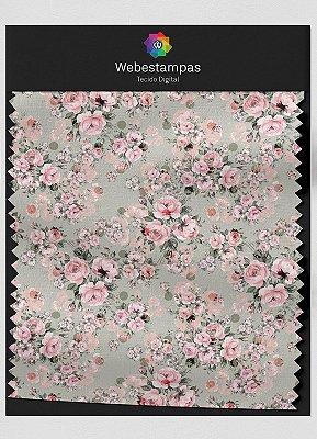 Tecido Microfibra Estampa Digital Floral 334 com 1,55m de Largura