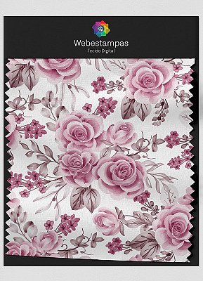 Tecido Microfibra Estampa Digital Floral 335 com 1,55m de Largura