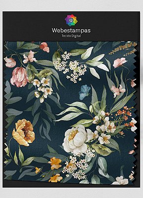 Tecido Microfibra Estampa Digital Floral 336 com 1,55m de Largura