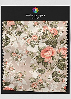 Tecido Microfibra Estampa Digital Floral 338 com 1,55m de Largura